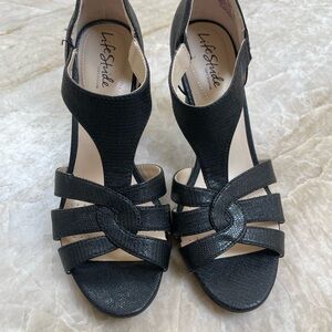 Brand new life stride soft  7 1/2 black comfortable dance shoes/walking heels